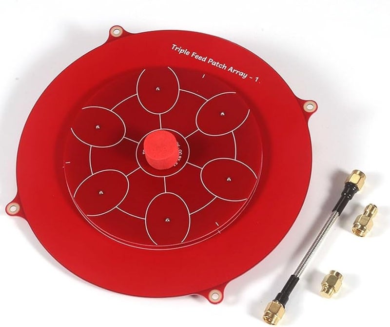 Red 5 8GHz هوائي رقعة ثلاثي التغذية 14DBi كسب موصل أنثى SMA مجموعة باغودا FPV - Image 1